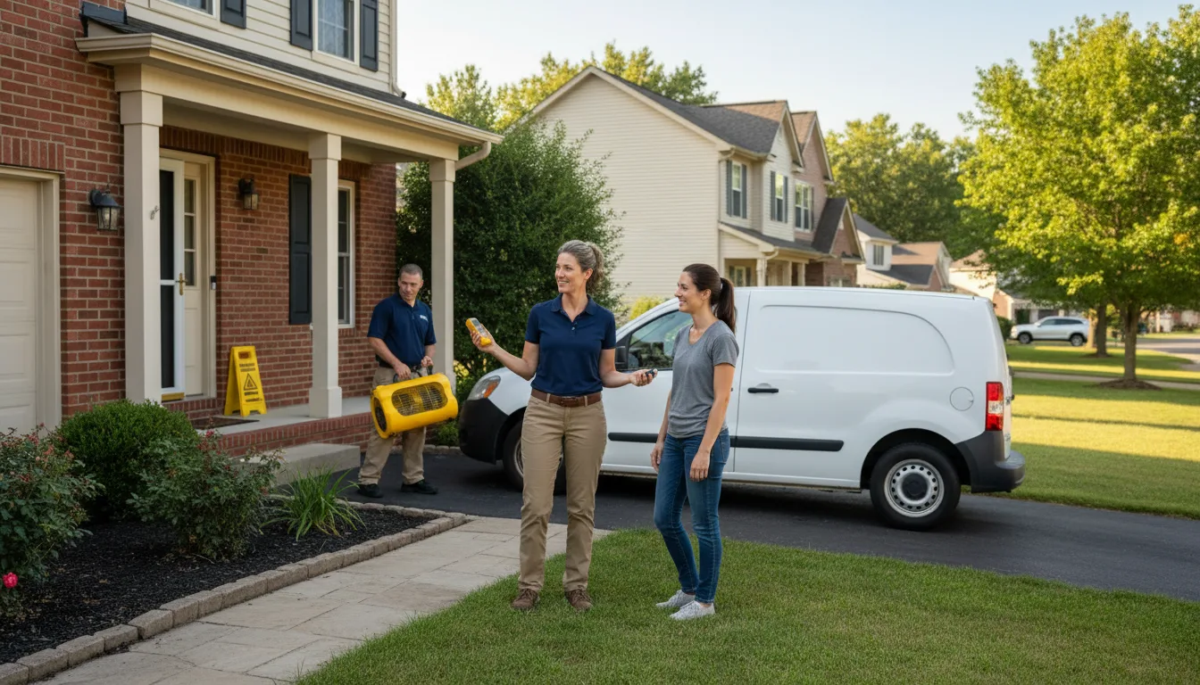 Residential water damage restoration in Newfield, NJ